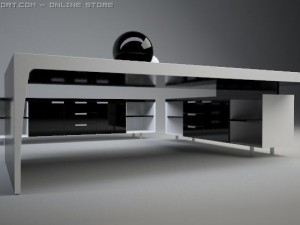 designer office desk 3Dモデル