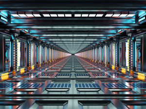 infinite science fiction tunnel interior 3D Model