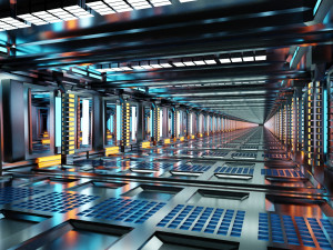 infinite science fiction tunnel interior 3D Modell