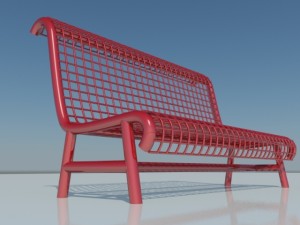 park bench 3D-Modell