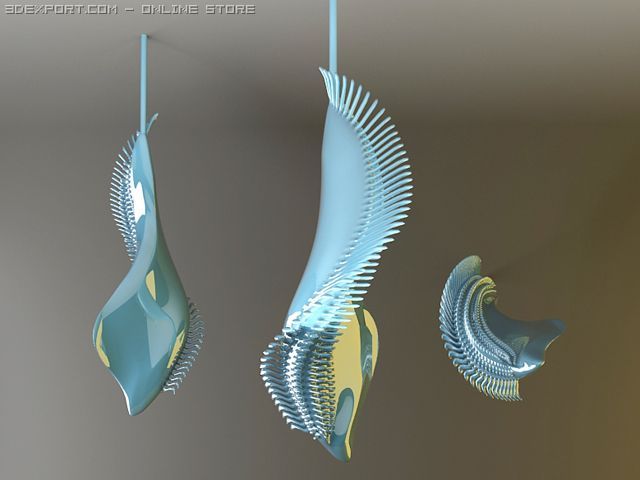 jewelfish light 3D 模型 .c4d .max .obj .3ds .fbx .stl .blend 