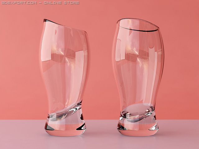 beer glass Model 3D .c4d .max .obj .3ds .fbx .stl .blend 