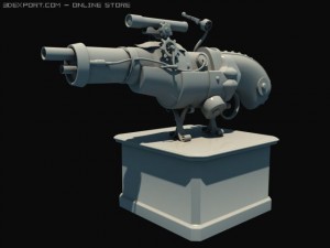 steamgun 3D-Modell