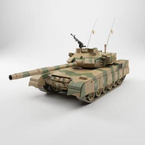 tank panzer al khalid 3D Model .c4d .max .obj .3ds .fbx .stl .blend 