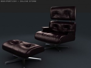 luxury leather arm chair Modelo 3D