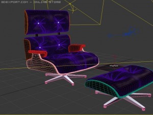luxury leather arm chair Modelo 3D