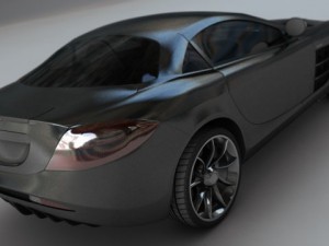 mercedes benz slr mclaren at unbelievable price 3D Model