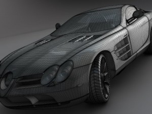 mercedes benz slr mclaren at unbelievable price 3D Model