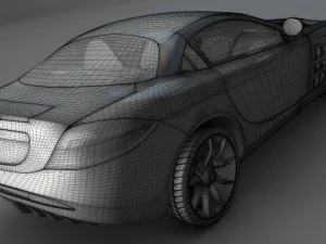 mercedes benz slr mclaren at unbelievable price 3D Model