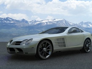 mercedes benz slr mclaren at unbelievable price 3D Model