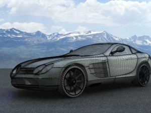 mercedes benz slr mclaren at unbelievable price 3D Model