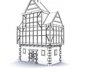 tudor manor Modèle 3D