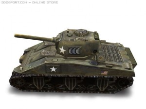 ww2 m4a3 tank 3D Модель
