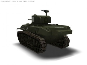 ww2 m3a3 tank Model 3D