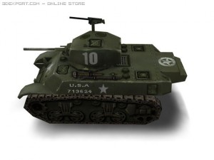 ww2 m3a3 tank Model 3D