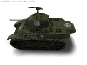 ww2 m3a3 tank 3D Model