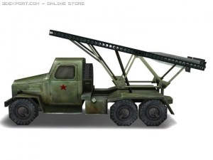 ww2 bm13 missle truck 3D Model