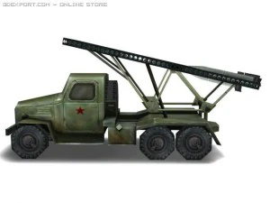 WW2 bm13 ракетна вантажівка 3D Модель