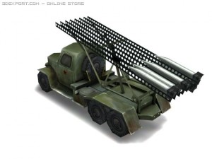 ww2 bm13 missle truck 3D Model