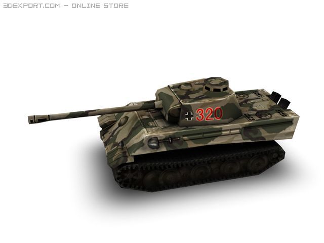 ww2 panzerv tank Model 3D .c4d .max .obj .3ds .fbx .stl .blend