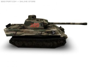 ww2 panzerv tank Model 3D
