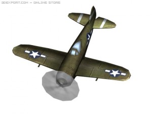 ww2 p47n plane 3Dモデル