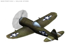 ww2 p47n plane 3D Модель