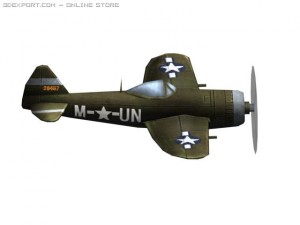 ww2 p47n plane 3D Модель