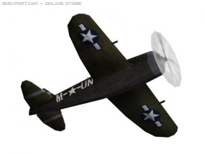ww2 p47n plane 3D Модель