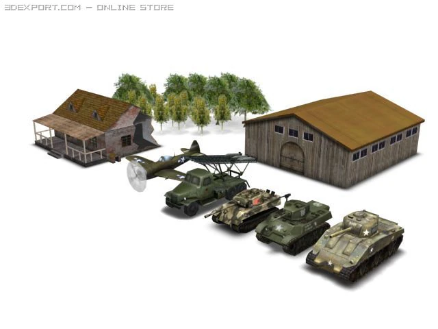 pack 3D Model .c4d .max .obj .3ds .fbx .stl .blend 