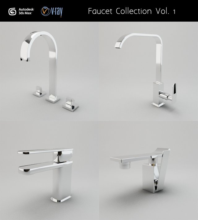 faucet collection vol1 Modèle 3D .c4d .max .obj .3ds .fbx .stl .blend 