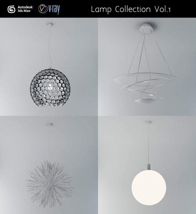 lamp collection vol1 3D मॉडल .c4d .max .obj .3ds .fbx .stl .blend 