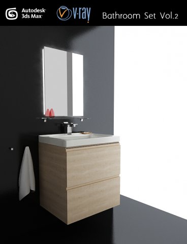 bathroom set 2 Modelo 3D .c4d .max .obj .3ds .fbx .stl .blend 