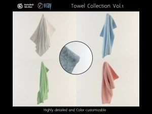Коллекция полотенец, том 1 3D Модель