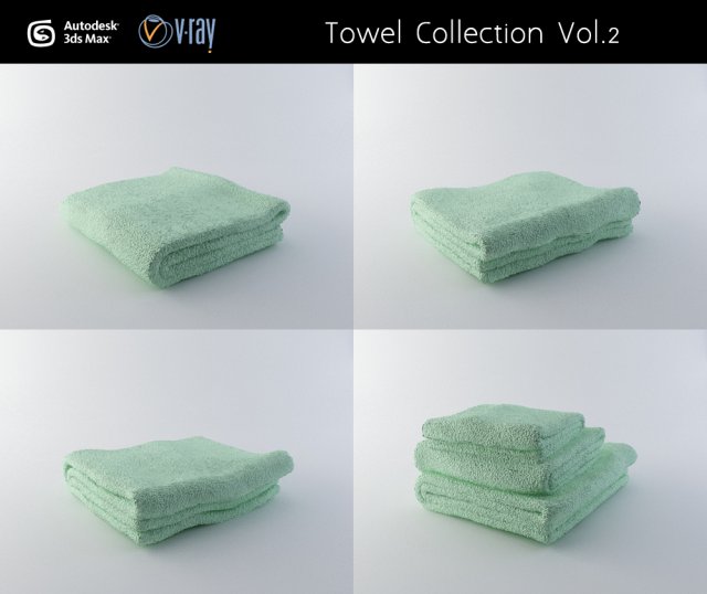 towel collection vol2 3D Модель .c4d .max .obj .3ds .fbx .stl .blend