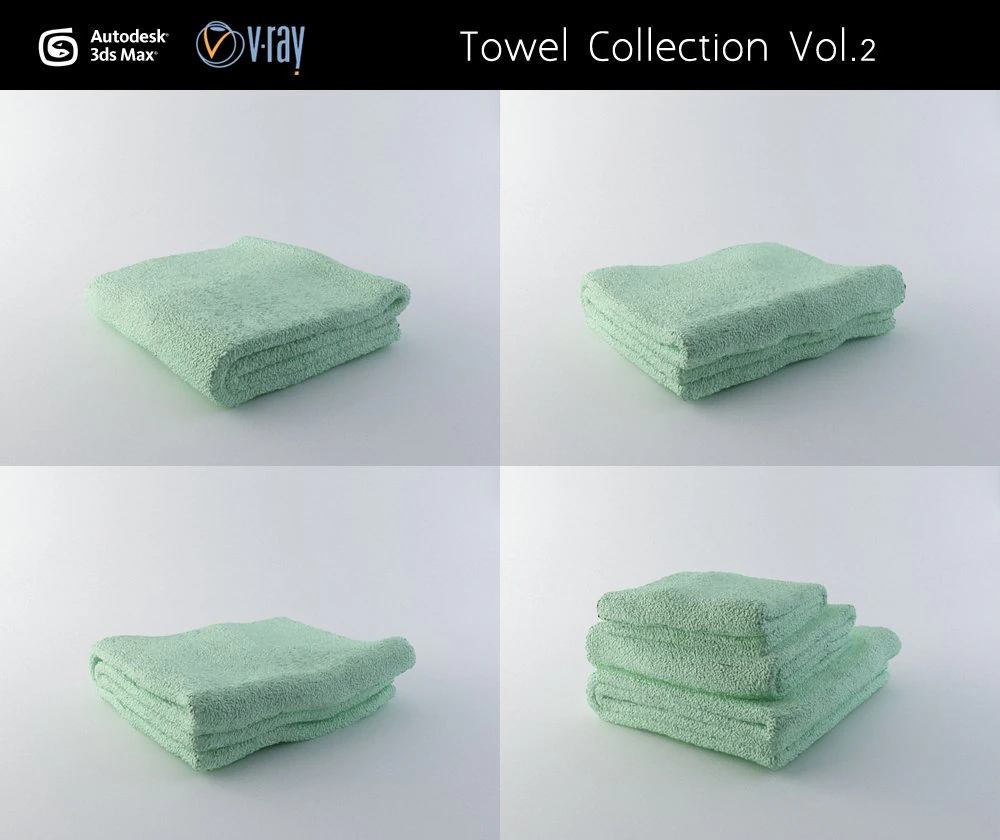 towel collection vol2 3D Model .c4d .max .obj .3ds .fbx .stl .blend 