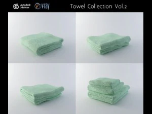 collection de serviettes vol2 Modèle 3D