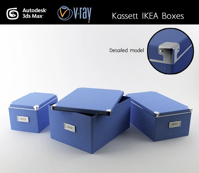 kassett ikea boxes 3D Model .c4d .max .obj .3ds .fbx .stl .blend 