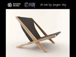sandalye jh106 by jorgen hoj 3D Model