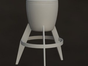 bar stool set 3D 모델