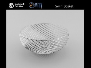swirl wire basket 3D Модель