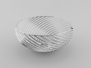 swirl wire basket 3D Model