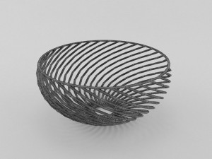swirl wire basket 3D Model