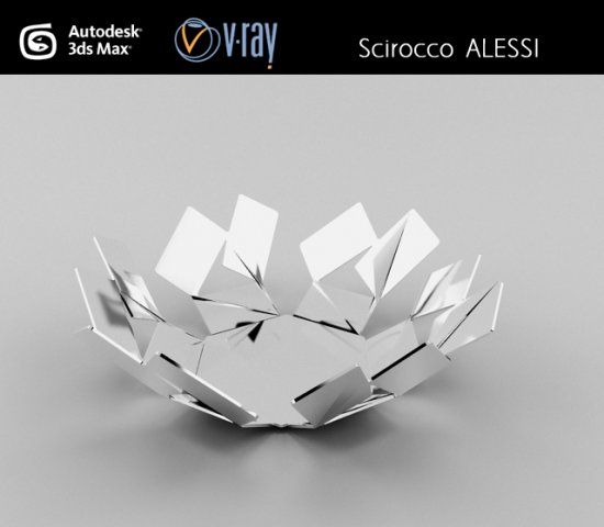 scirocco alessi basket 3D 모델 .c4d .max .obj .3ds .fbx .stl .blend 
