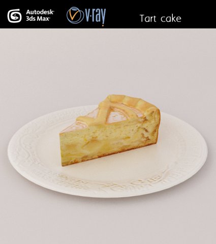 tart cake 3D Model .c4d .max .obj .3ds .fbx .stl .blend 