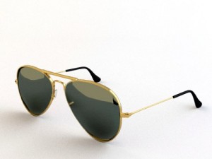ray ban aviator Modelo 3D