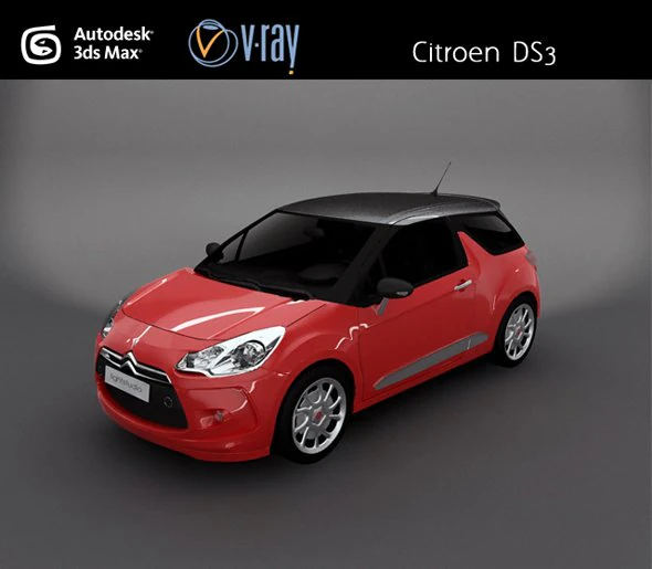 citroen ds3 3D Model .c4d .max .obj .3ds .fbx .stl .blend 