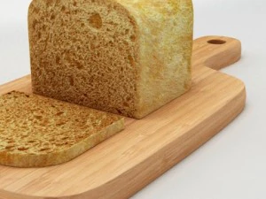 ekmek ile kesme tahtası 3D Model