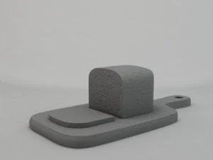 ekmek ile kesme tahtası 3D Model