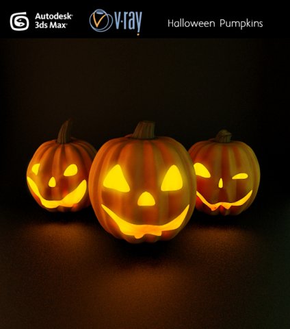 halloween pumpkins Modelo 3D .c4d .max .obj .3ds .fbx .stl .blend 